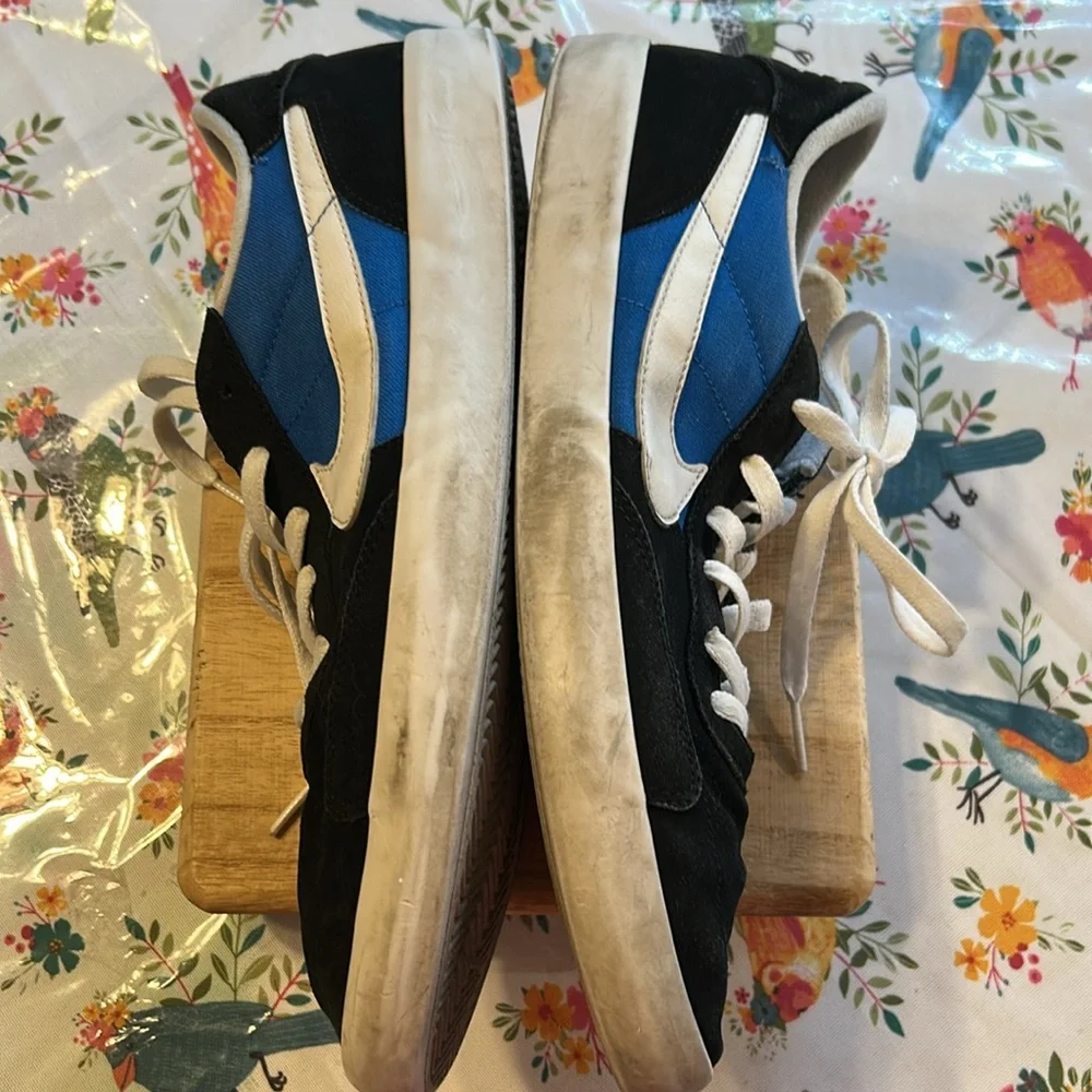 Nike Men’s Heritage SB Skateboard Sneakers Shoes Black and Blue EUC - Picture 9 of 11